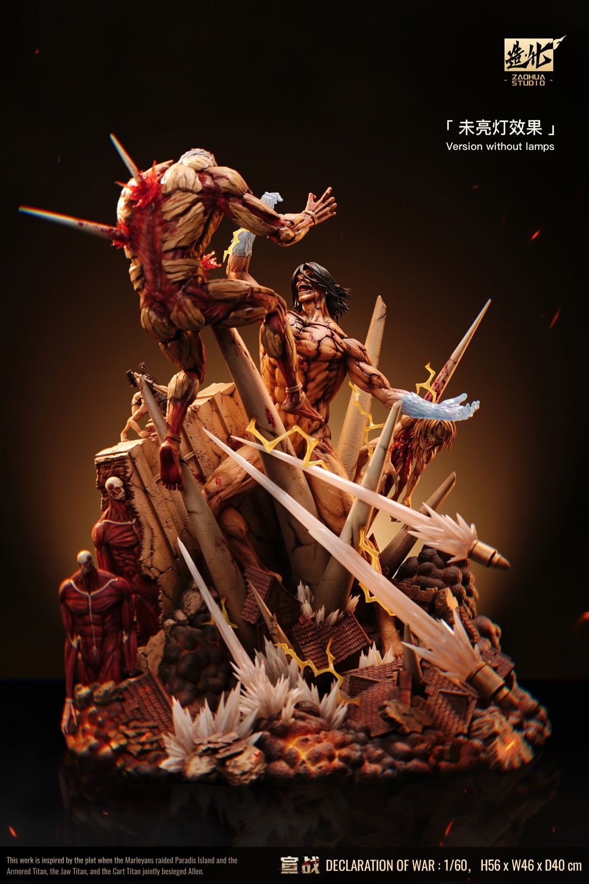 Attack On Titan ZaoHua Studio Declaration Of War Eren x Reiner Resin S