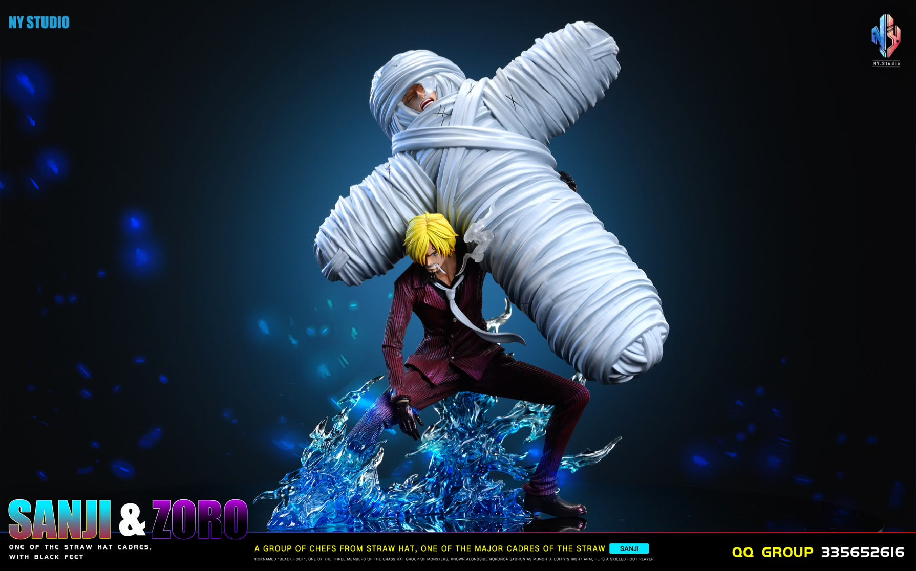 One Piece NY Studio Sanji Carrying Roronoa Zoro Resin Statue [PRE-ORDE