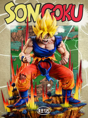 Dragon Ball Wang Ji Studio First Super Saiyan Goku Resin Statue [PRE-ORDER]