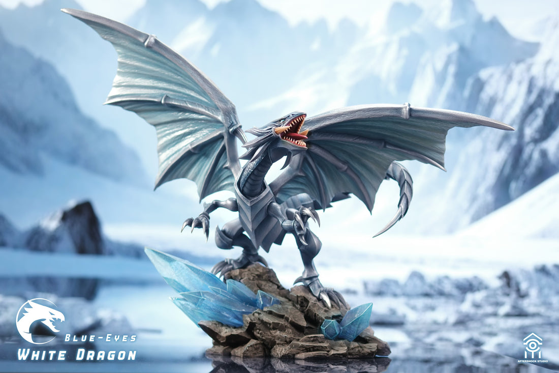 YuGiOh Aftershock Studio Blue Eyes White Dragon x Red Eyes Black Dragon Resin Statue [PRE-ORDER]