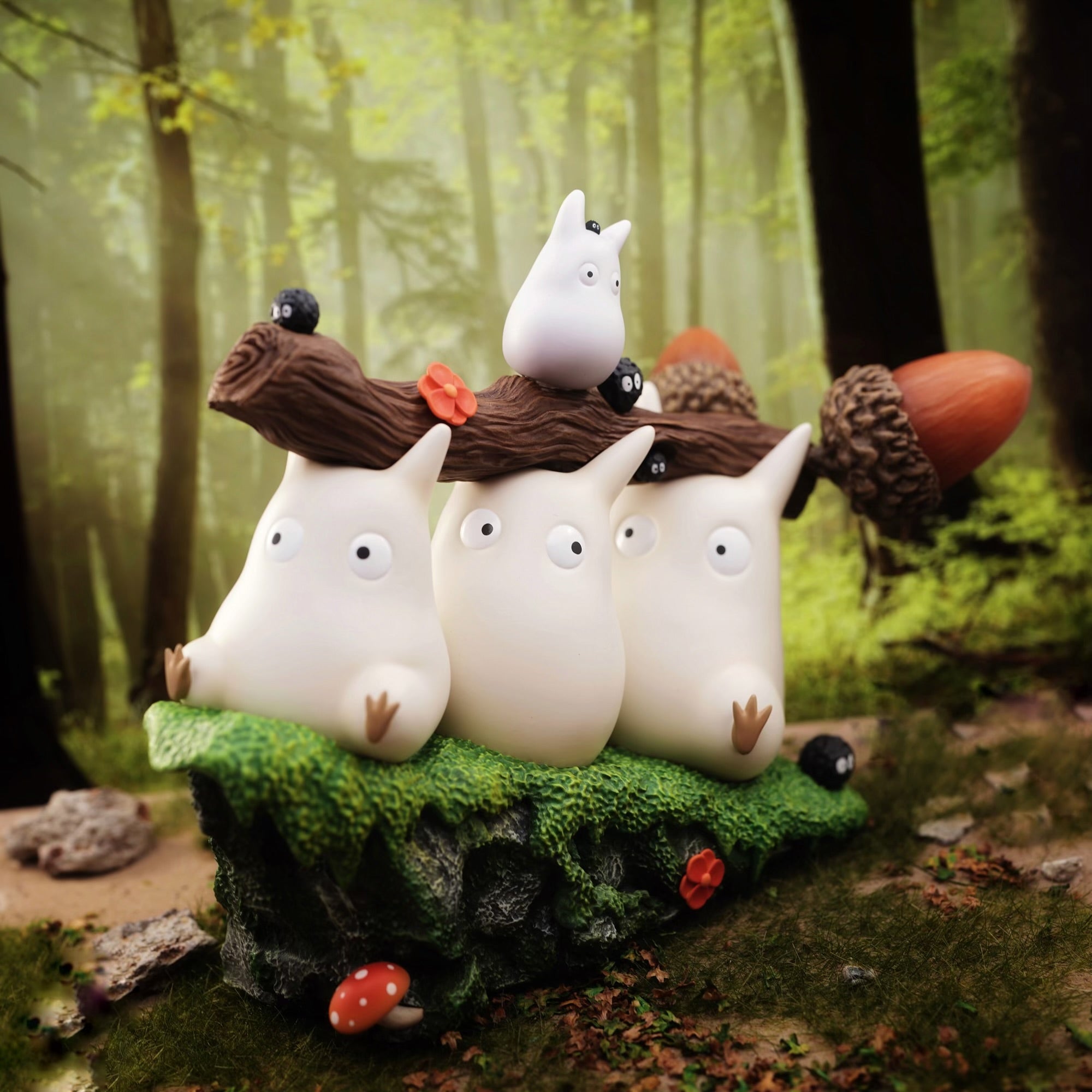 My Neighbor Totoro LongMiao Studio Totoro Carrying Acorns by Jun Miyazaki Resin Statue [PRE-ORDER]