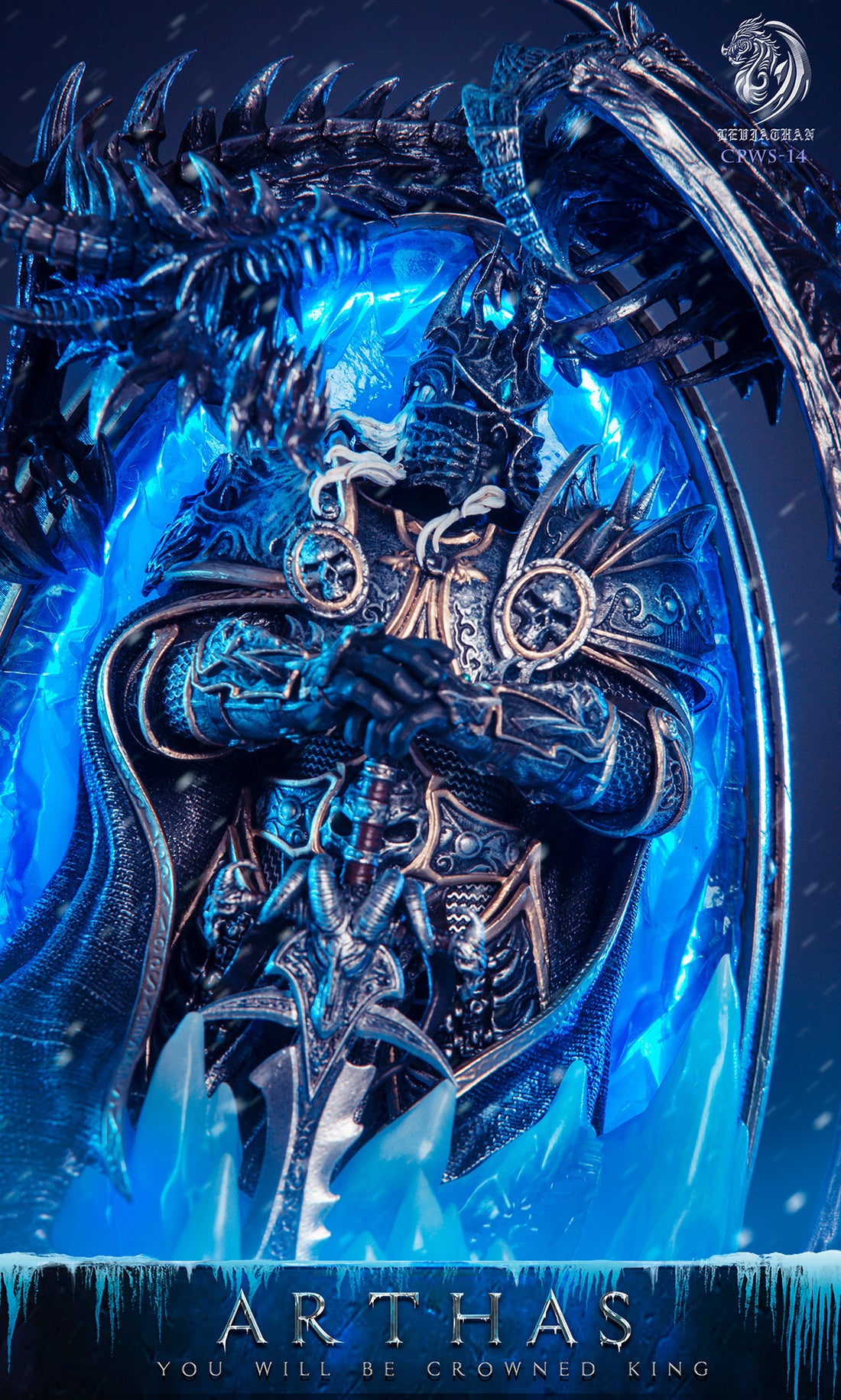 Warcraft Lich King Leviathan Studio Arthas Menethil Resin Statue