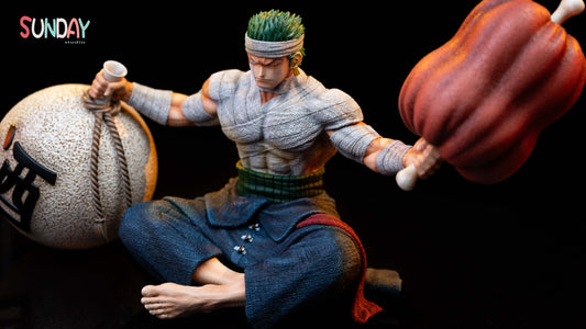 One Piece Sunday Studio Drinking and Eating Meat Zoro Resin Statue [PRE-ORDER]