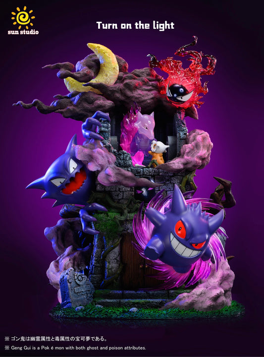 Pokemon Sun Studio Gengar Resin Statue - Preorder