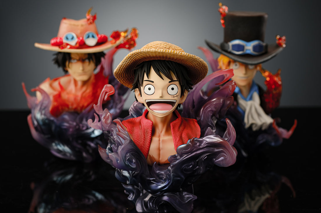 One Piece Fengyun Studio Three Brothers Portgas D Ace x Monkey D Luffy x Sabo Resin Statue