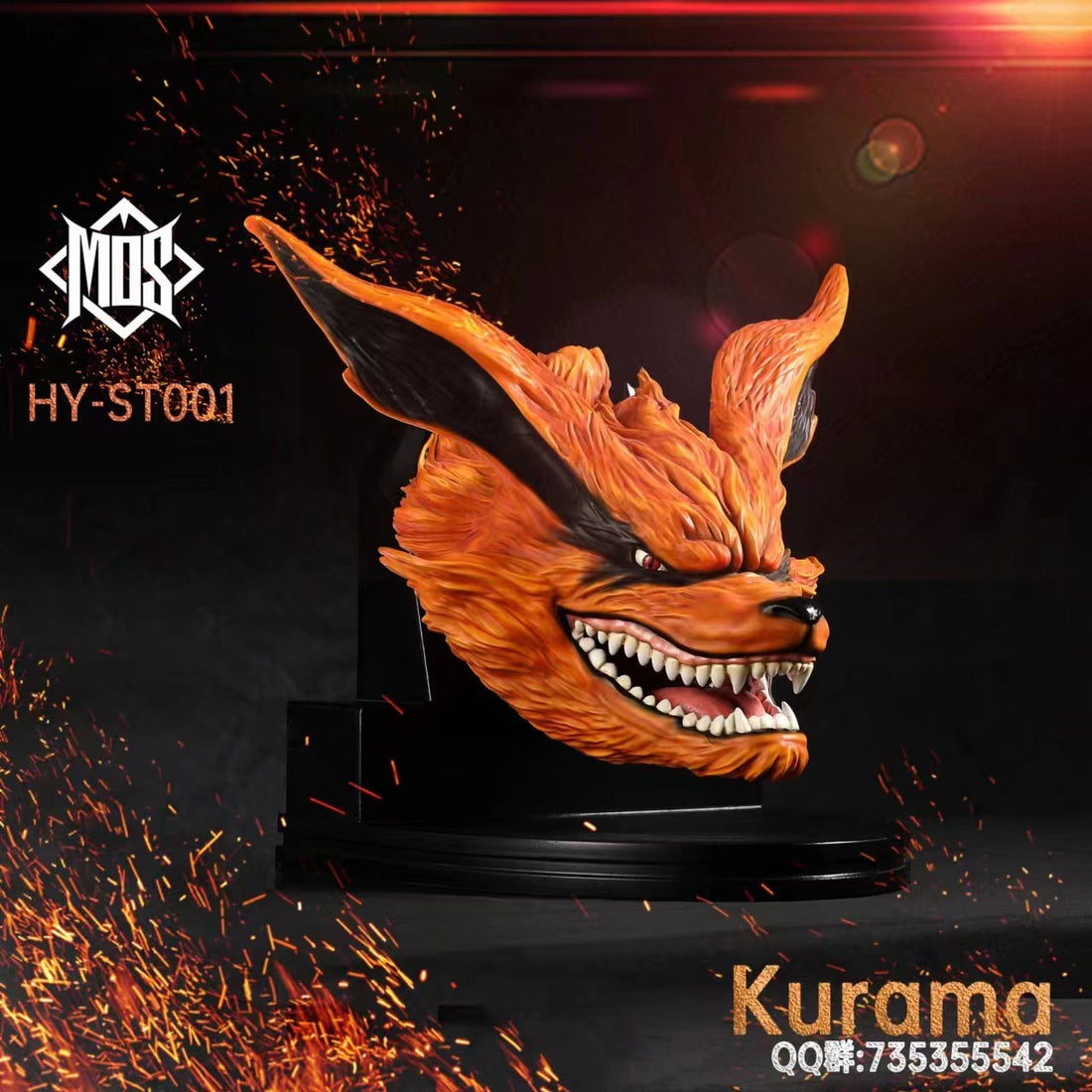 Naruto MOS Studio Kurama Head Resin Statue