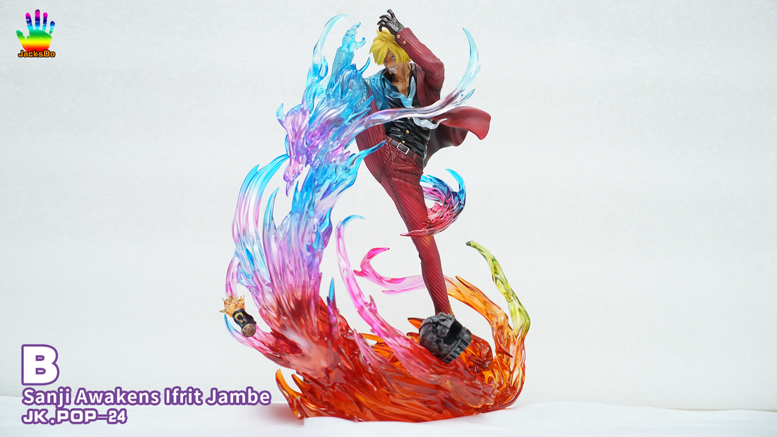 One Piece JacksDo Studio Sanji Awakens Ifrit Jambe Resin Statue