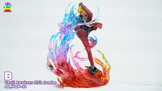 One Piece JacksDo Studio Sanji Awakens Ifrit Jambe Resin Statue - China Stock