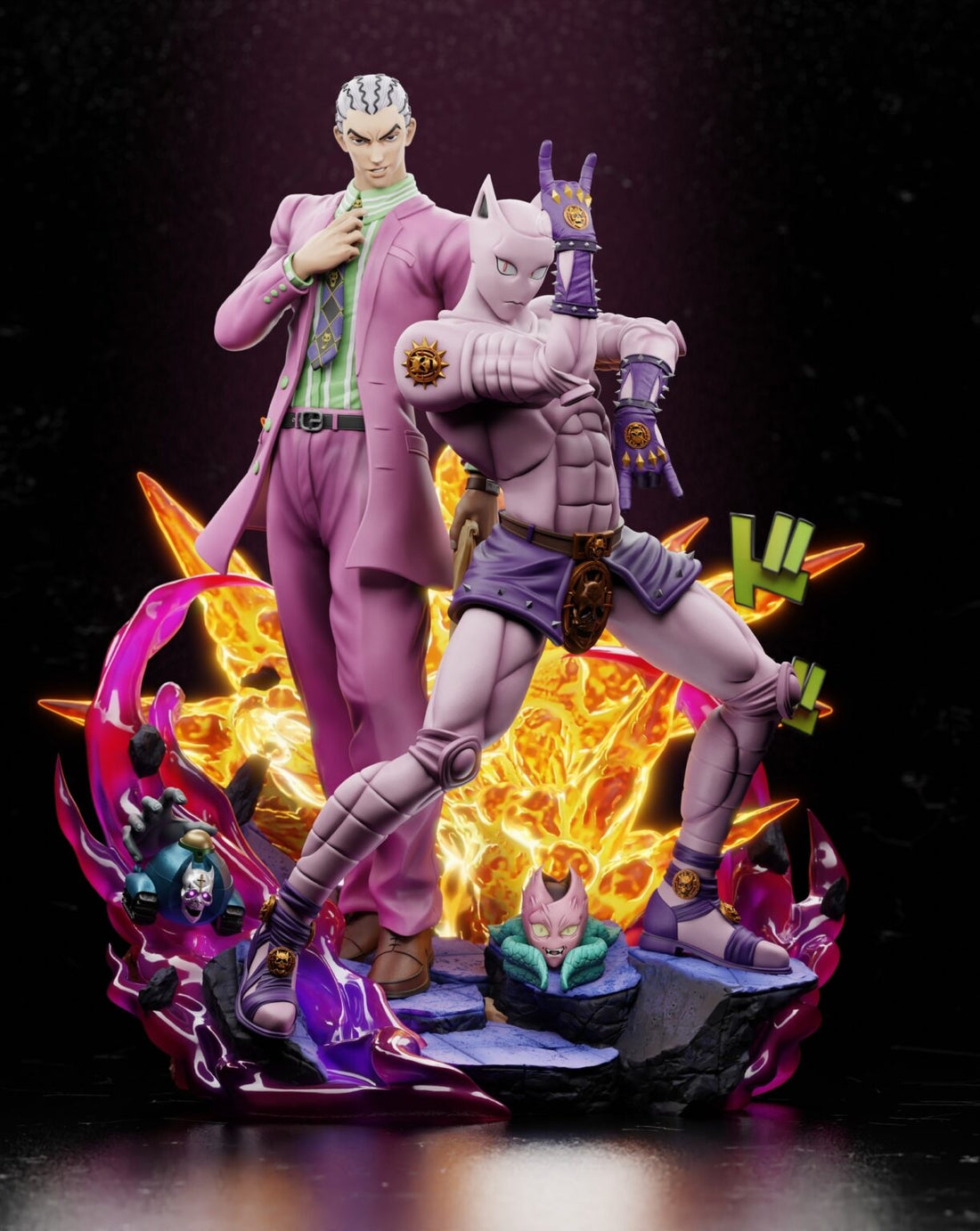 JoJo’s Bizarre Adventure Player 1 Studio Yoshikage Kira x Killer Queen Resin Statue