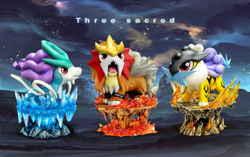 Pokemon PPAP Studio Suicune x Raikou x Entei Three Sacred Fatty Series Resin Statue [PRE-ORDER]