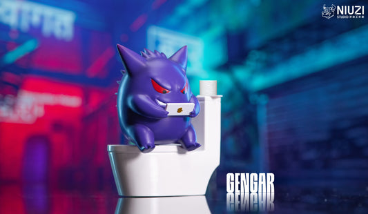 Pokemon NIUZI Studio Toilet Gengar Ornament Resin Statue [PRE-ORDER]