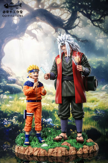 Naruto Fishbones Studio Kid Naruto x Jiraiya Resin Statue [PRE-ORDER]
