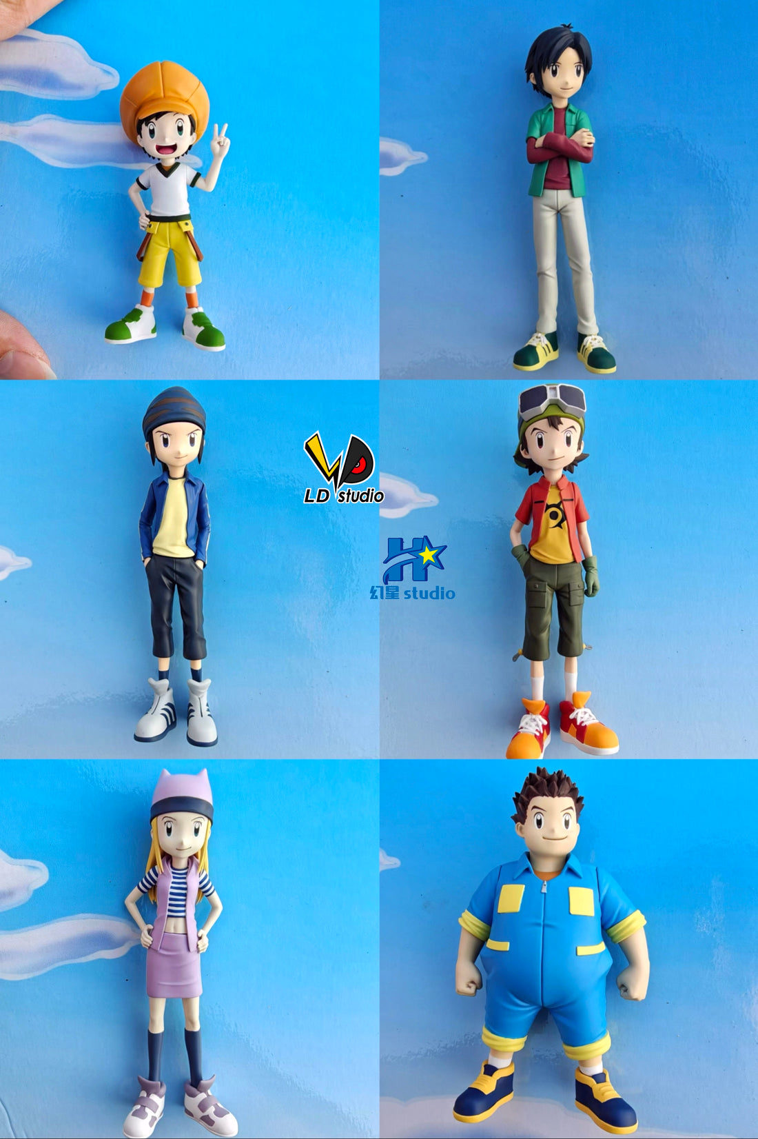 Digimon Huan Xing Studio x LD Studio Main Characters Set Resin Statue