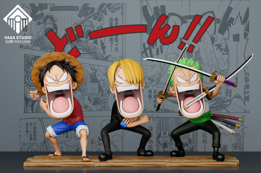 One Piece Vaga Studio Luffy x Zoro x Sanji Angrys Resin Statue - Preorder