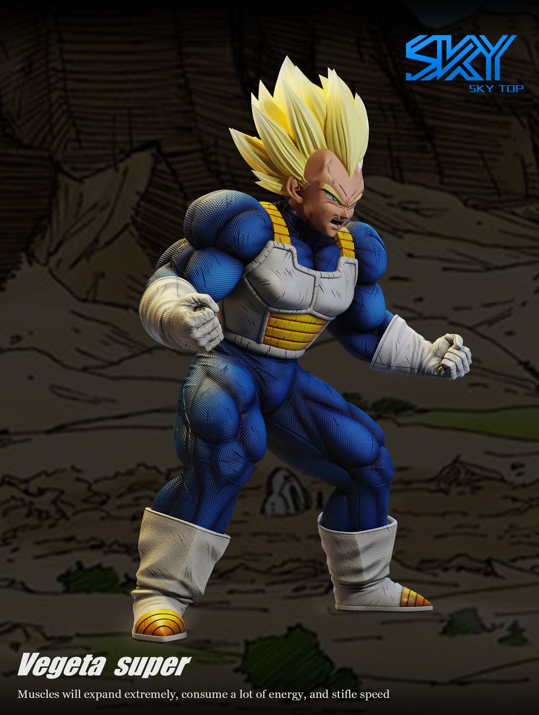 Dragon Ball Sky Top Studio Super Vegeta Resin Statue