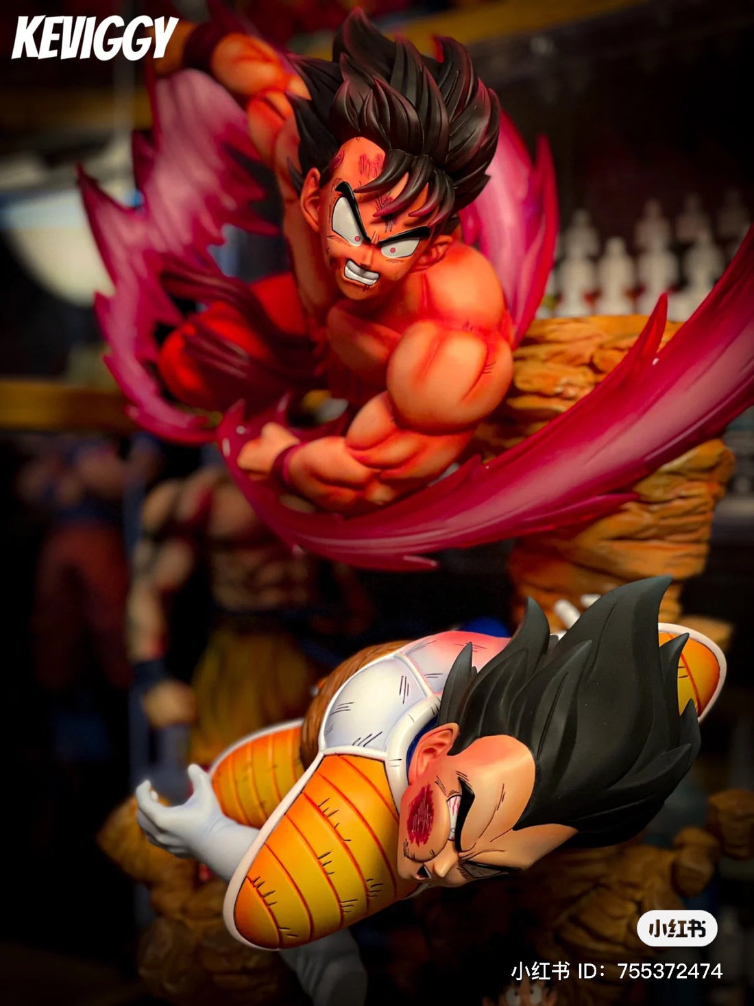 Dragon Ball DB Studio Kaioken Goku VS Vegeta Saiyan Saga Battle Resin Statue