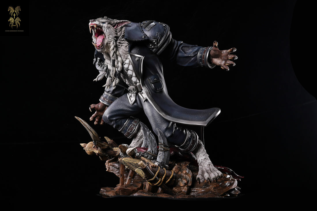 World of Warcraft Four Horsemen Studio Wolf King Genn Greymane Resin Statue