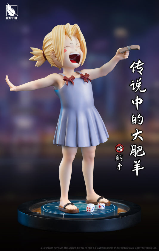 Naruto Leaf Fire Studio Kid Tsunade Gambling Resin Statue - Preorder