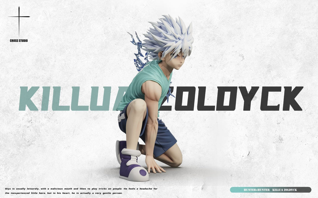 Hunter x Hunter Cross Studio Squatting Speed Killua Zoldyck Resin Statue