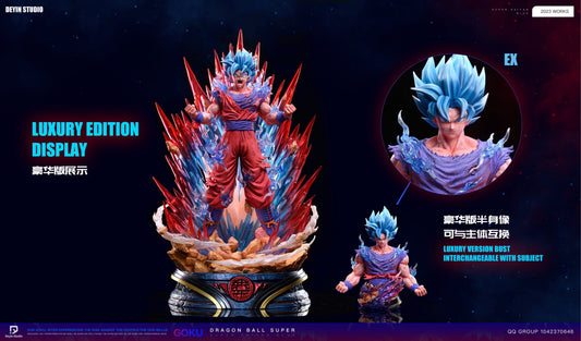 Dragon Ball Deyin Studio Goku Blue Kaioken Resin Statue - Preorder