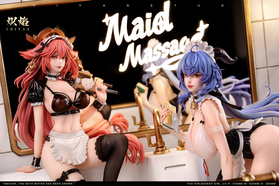 Genshin Impact ChiYan Studio Bathroom Maid Yae Miko x Ganyu Resin Statue [PRE-ORDER]