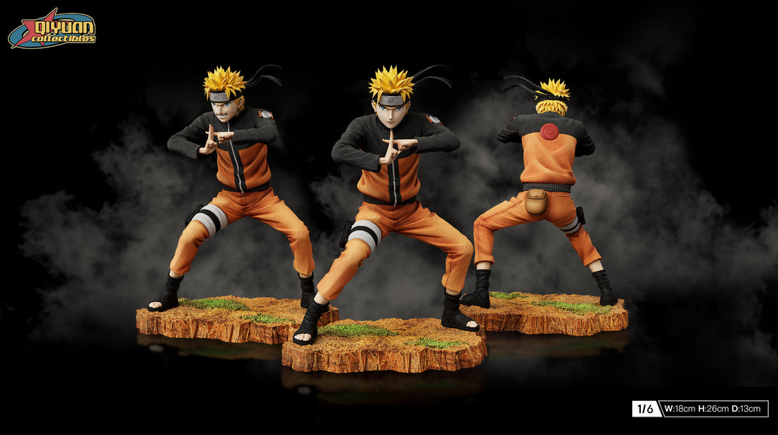 Naruto QiYuan Studio Kage Bunshin No Jutsu Uzumaki Naruto Resin Statue