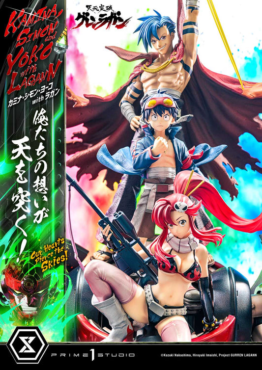 Tengen Toppa Gurren Lagann Prime 1 Studio Kamina, Simon & Yoko with Lagann Licensed Resin Statue [PRE-ORDER]