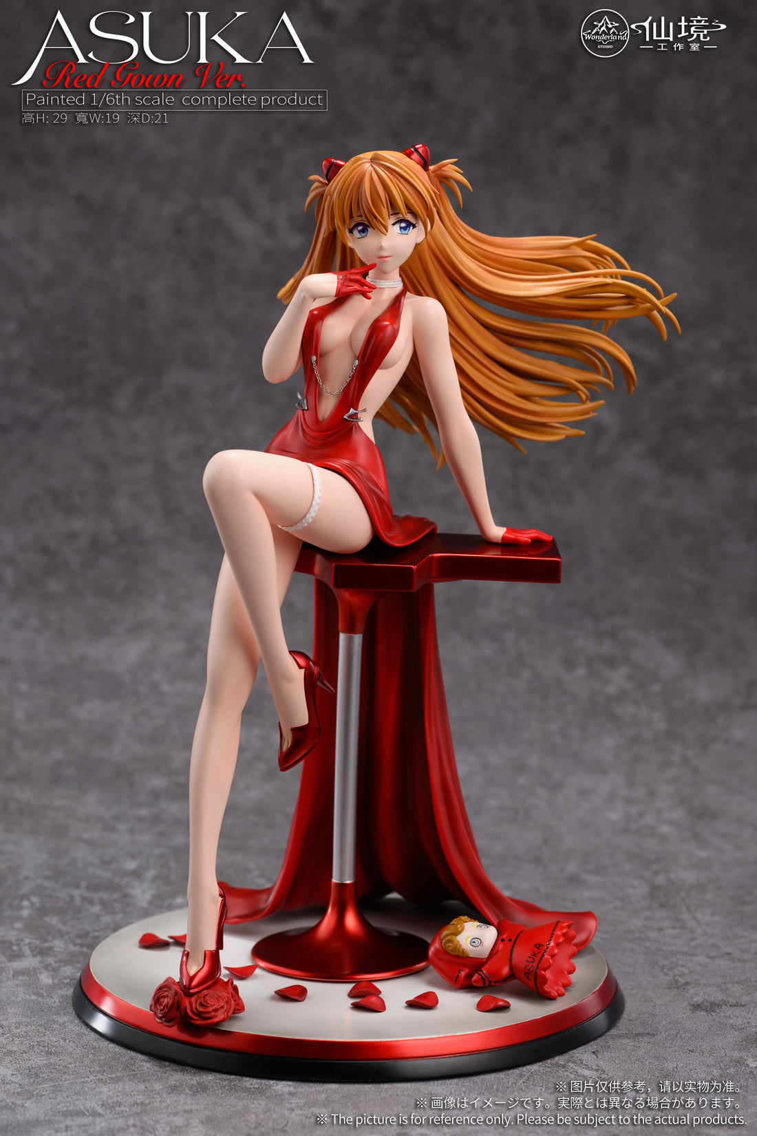 Neon Genesis Evangelion Wonderland Studio Asuka Dress Girl Resin Statue