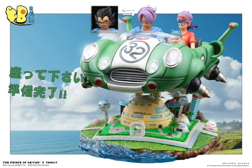 Dragon Ball DB Studio Prince's Family Spaceship Vegeta x Trunks x Bulma Resin Statue [PRE-ORDER]