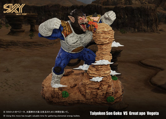 Dragon Ball Sky Top Studio Taiyoken Son Goku Vs Great Ape Vegeta Resin Statue [CHINA STOCK]