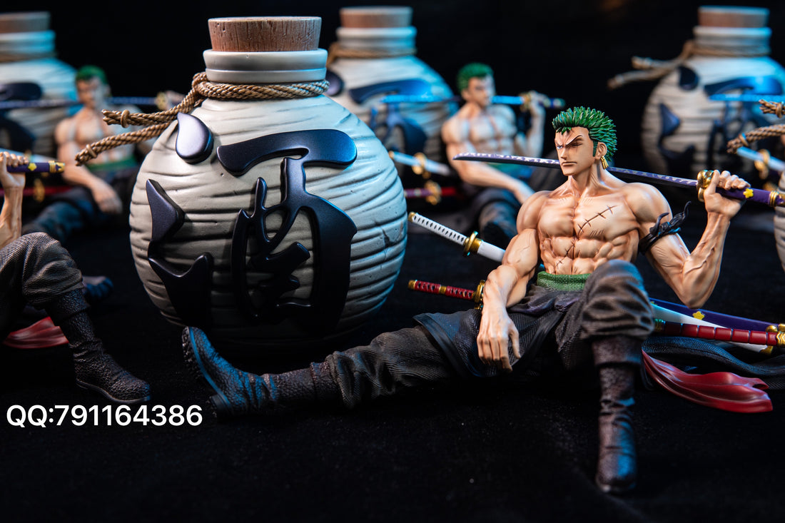 One Piece HS Studio Wine Bottle Roronoa Zoro Resin Statue