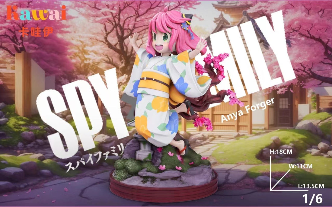 Spy x Family Kawai Studio Sakura Kimono Anya Forger Resin Statue