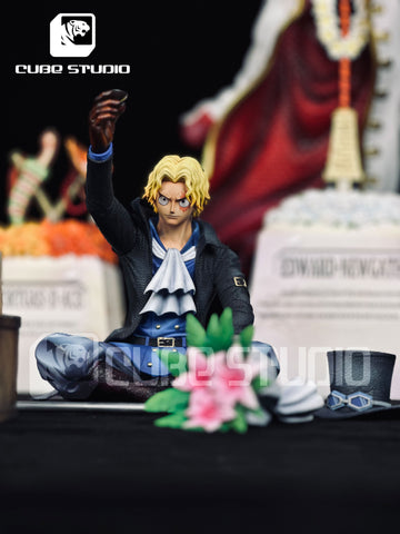 One Piece Cube Studio Sabo Seated Resin Statue [PRE-ORDER]