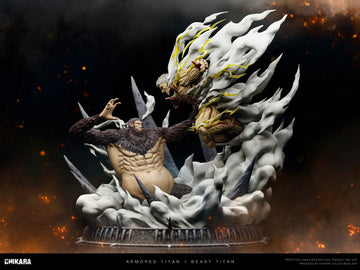 Attack on Titan Chikara Studio Armored Titan VS Beast Titan Resin Statue [PRE-ORDER]