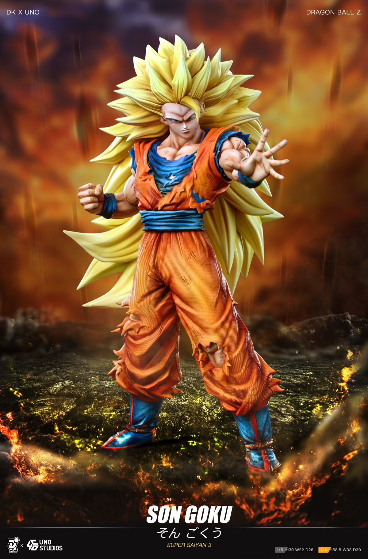 Dragon Ball DK x UNO Studio SSJ3 Goku Resin Statue [PRE-ORDER]