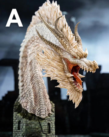 Monster Hunter Dragon Frontier Studio White Fatalis Head Sculpture Resin Statue [PRE-ORDER]