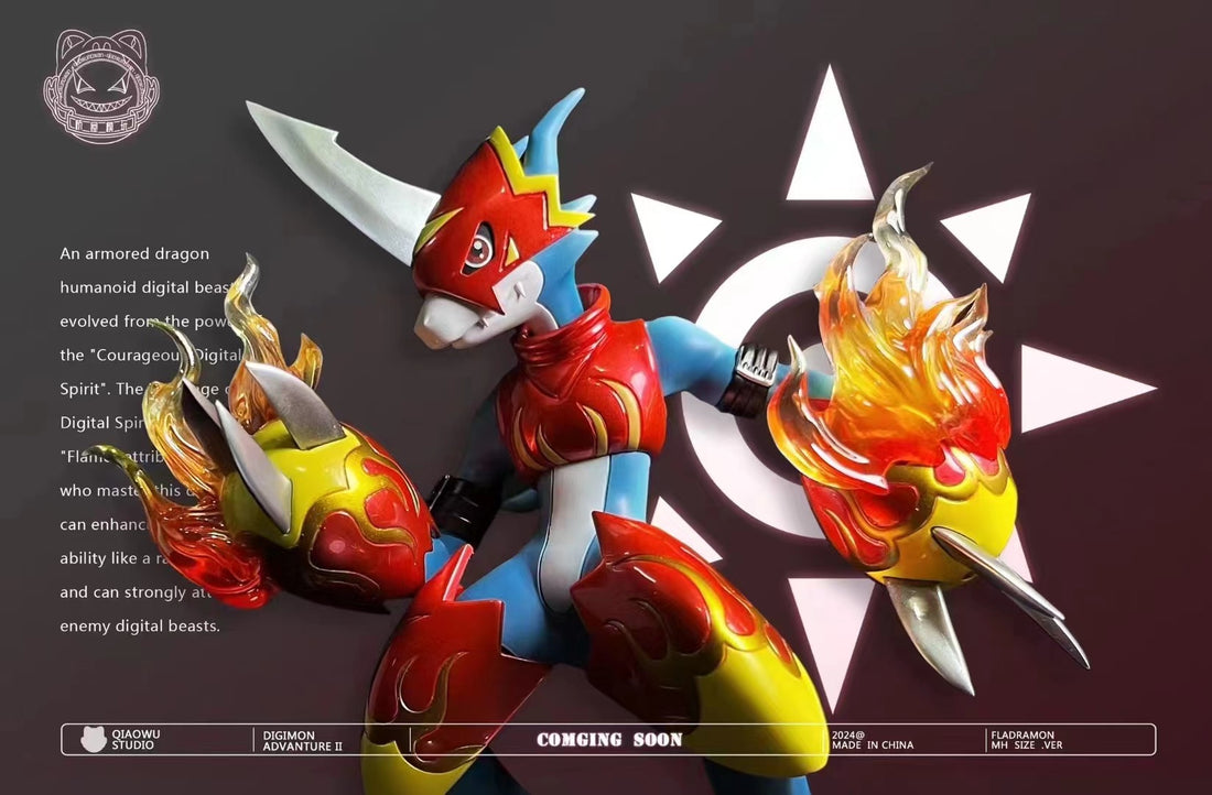 Digimon Qiao Wu Studio Fladramon Armo Resin Statue