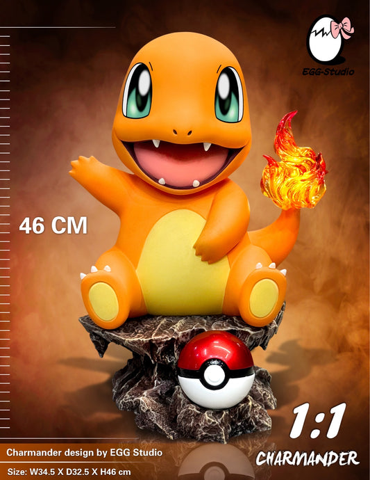 Pokemon EGG Studio Charmander Resin Statue [CHINA STOCK]