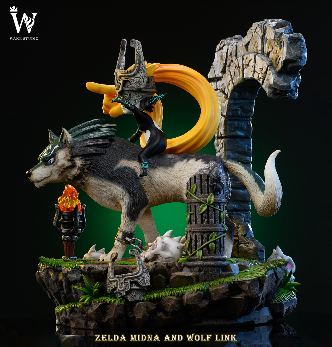 The Legend of Zelda Wake Studio Wolf Link x Midna Resin Statue [PRE-ORDER]