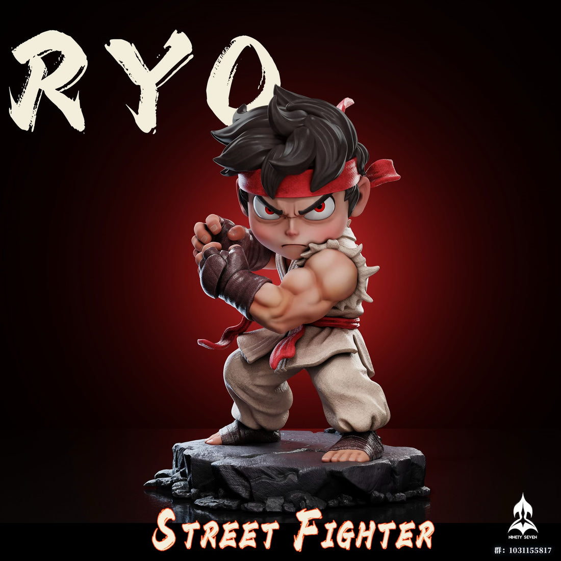 Street Fighter Ninety Seven Studio Ryu x Ken Chibi Resin Statue