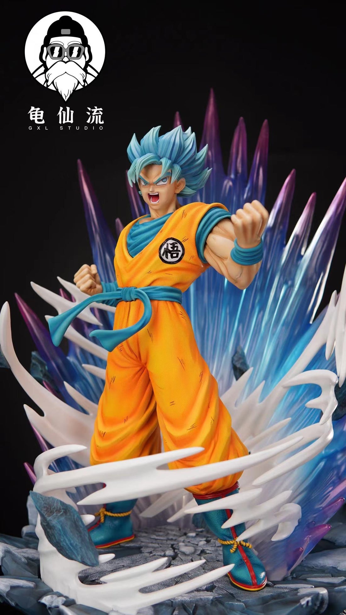 Dragon Ball GXL Studio Super Saiyan SS Blue Son Goku Resin Statue