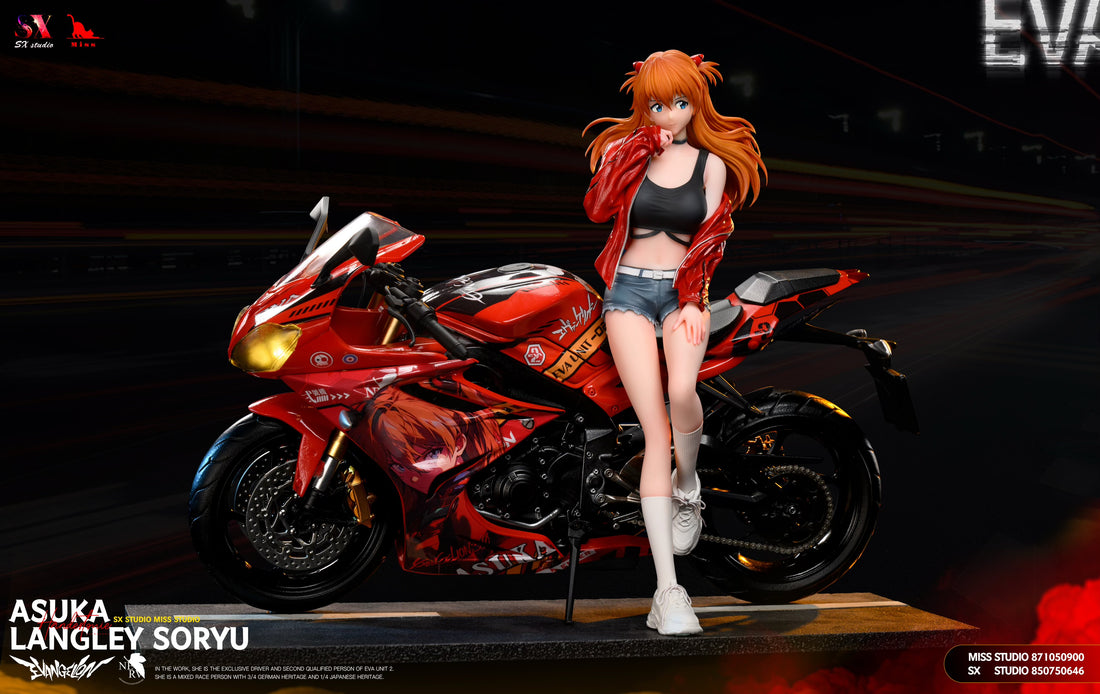 Evangelion MISS x SX Studio Motorbike Asuka Langley Soryu Resin Statue