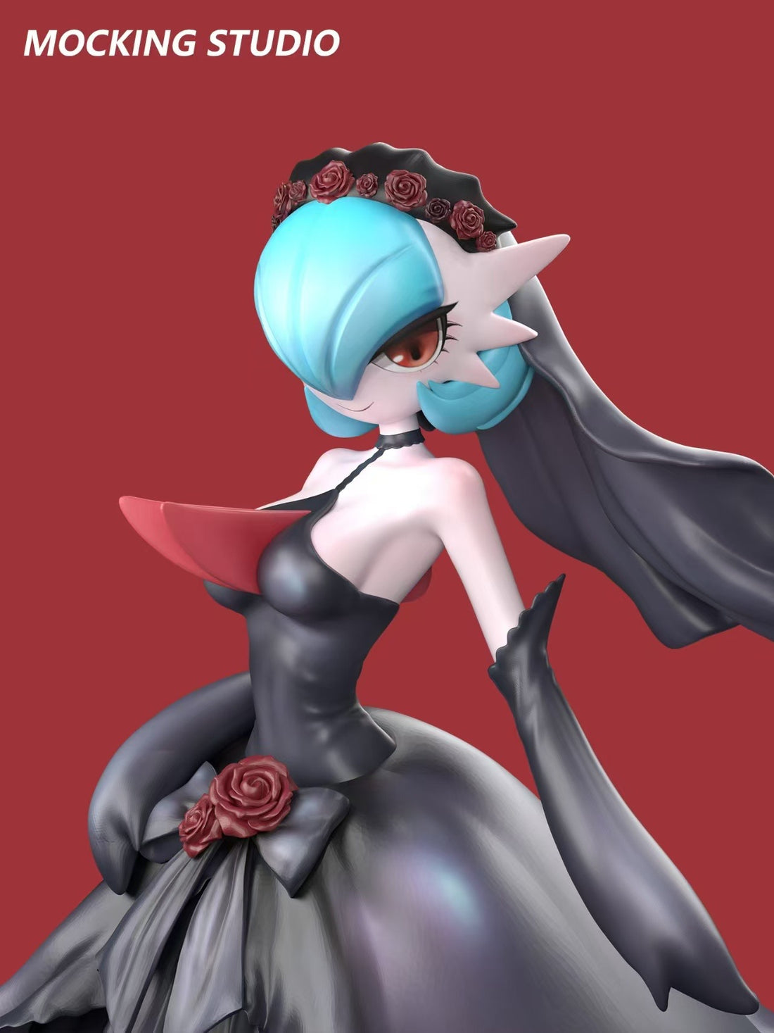 Pokémon Zhu Yi Wan Jia Studio Glitter MEGA Black Wedding Dress Gardevoir Resin Statue