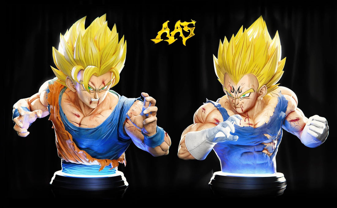 Dragon Ball ArmyAnt Studio Goku SSJ2 x Majin Vegeta Lifesize Bust Resin Statue