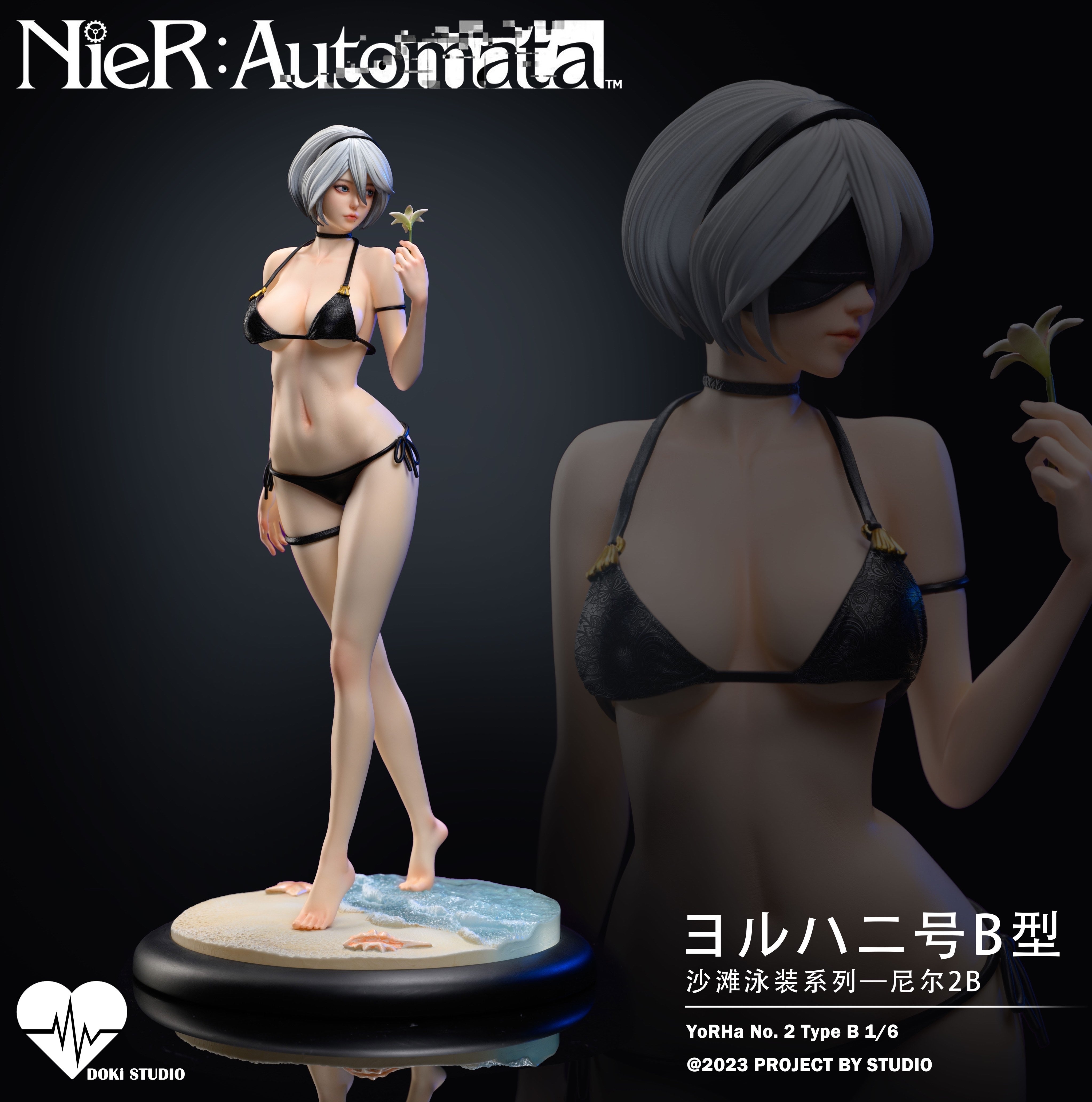 NieR Automata Doki Studio Swimwear 2B Resin Statue - Preorder