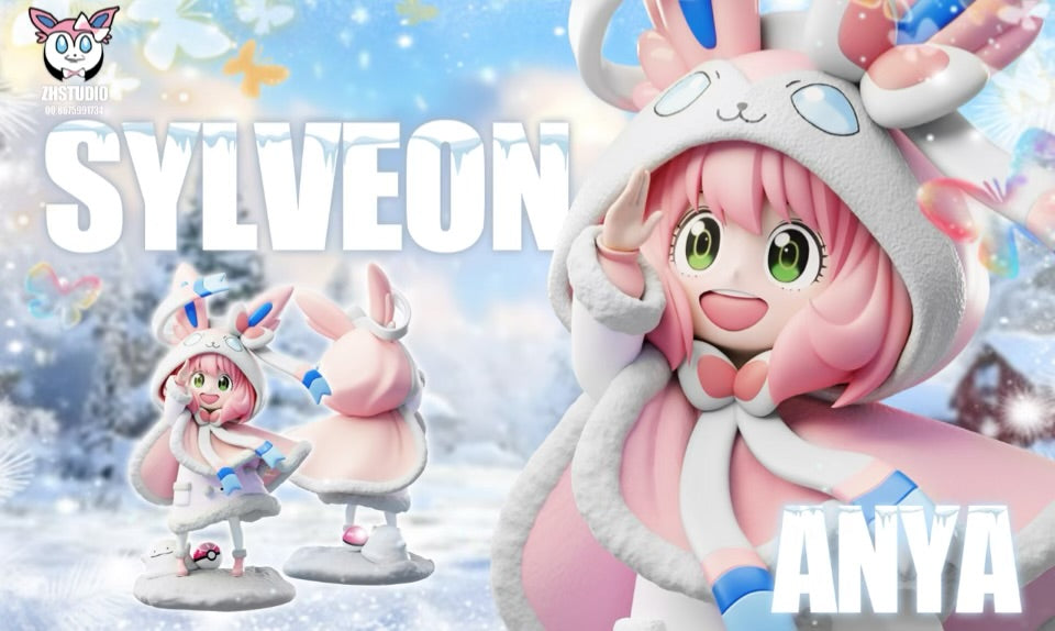 Spy x Family ZH Studio Sylveon Anya Forger Winter Resin Statue