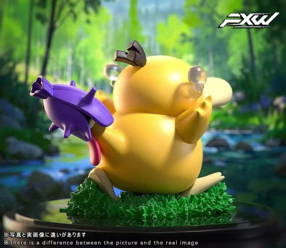 Pokemon FXW Studio Psyduck With Its Tail Bitten By Shellder Resin Statue