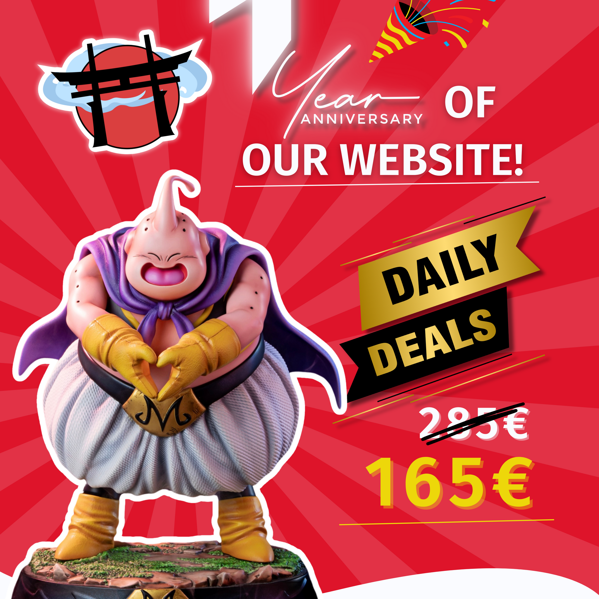 Dragon Ball Dim Model Studio Fat Majin Buu Resin Statue [EUROPE STOCK]