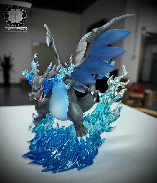 Pokemon Clover Studio Mega Charizard X and Ash-Greninja Butterfly Form Resin Statue [PRE-ORDER]