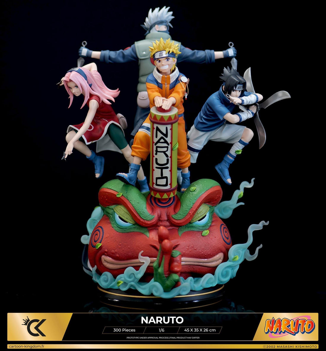 Naruto Cartoon Kingdom Studio Kakashi x Naruto x Sasuke x Sakura Licensed Resin Statue